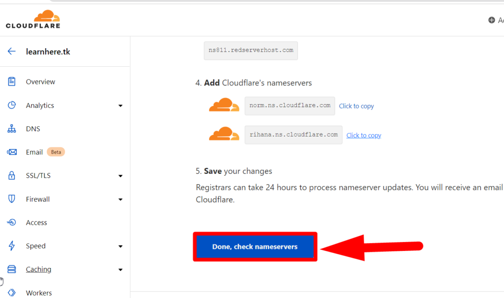 Servidores de nomes alterados com sucesso - redserverhost