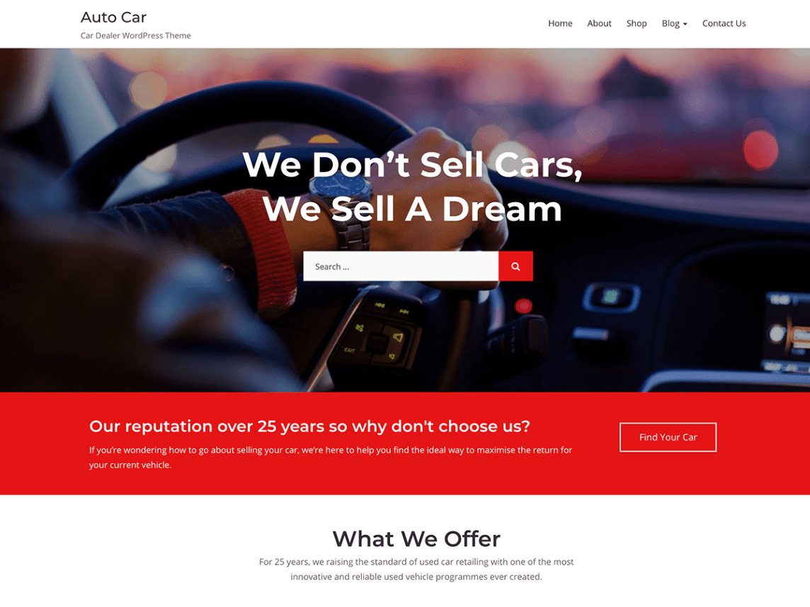 租車主題wordpress