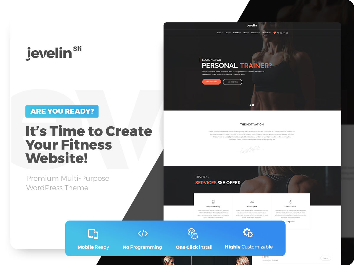 ธีมฟิตเนส WordPress ระดับพรีเมียม