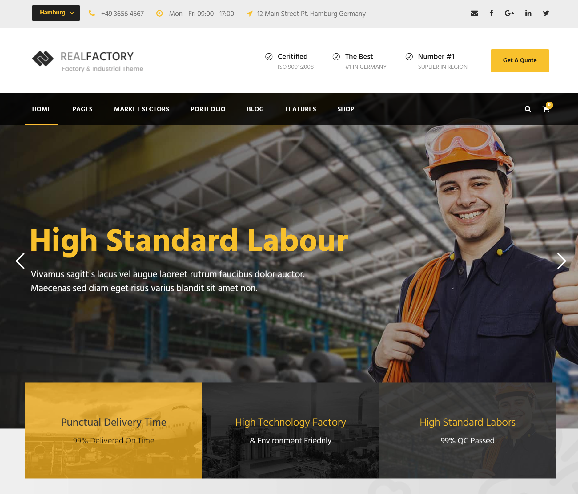 véritable thème premium de construction d'usine pour l'usine