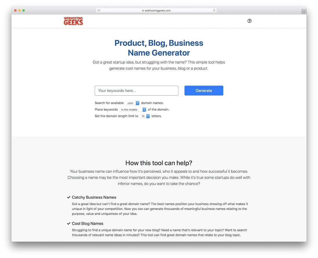 gerador de nome de marca webhostinggeeks
