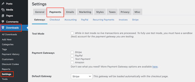 为 Easy Digital Downloads 添加支付网关 为 Easy Digital Downloads 添加支付网关
