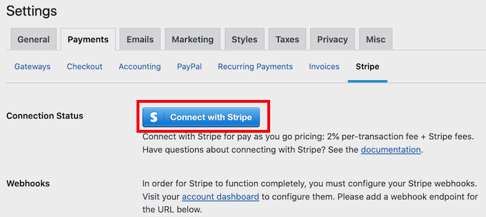 Stripe 将您的在线商店连接到 Stripe