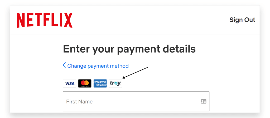 Szablony wiadomości e-mail z porzuconym koszykiem - Netflix - opcje płatności