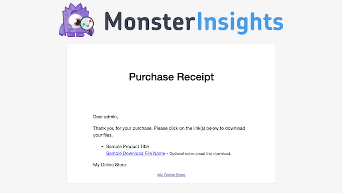 ブランド化されたデジタルダウンロードメール A branded digital download email