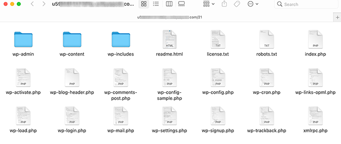 File dan folder WordPress WordPress files and folders