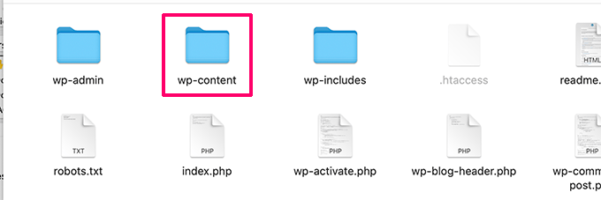 folder konten WordPress WordPress content folder