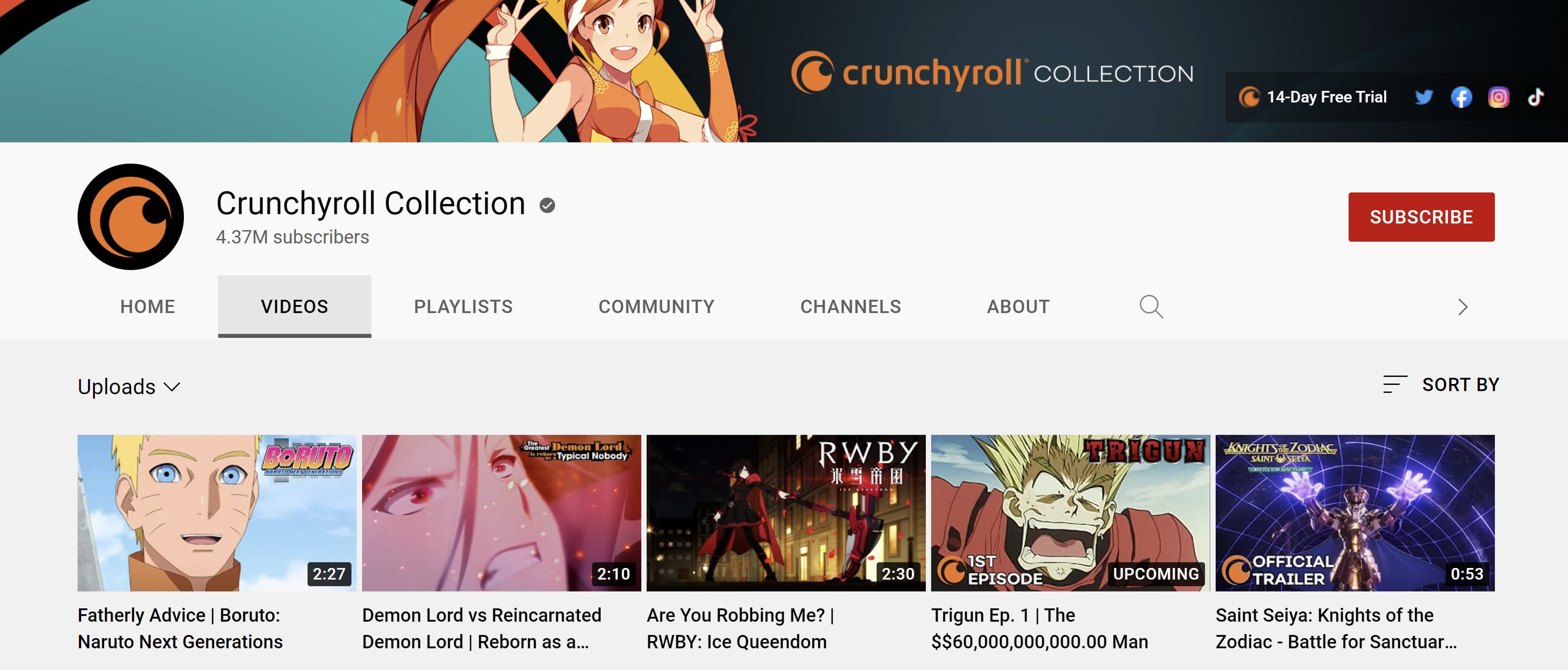 Crunchyroll é um exemplo de marketing de conteúdo