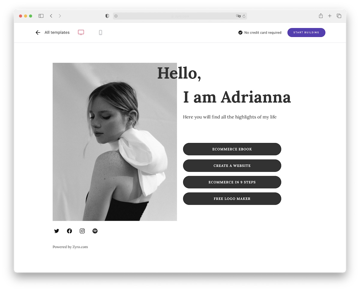 Ribot prosty szablon strony internetowej