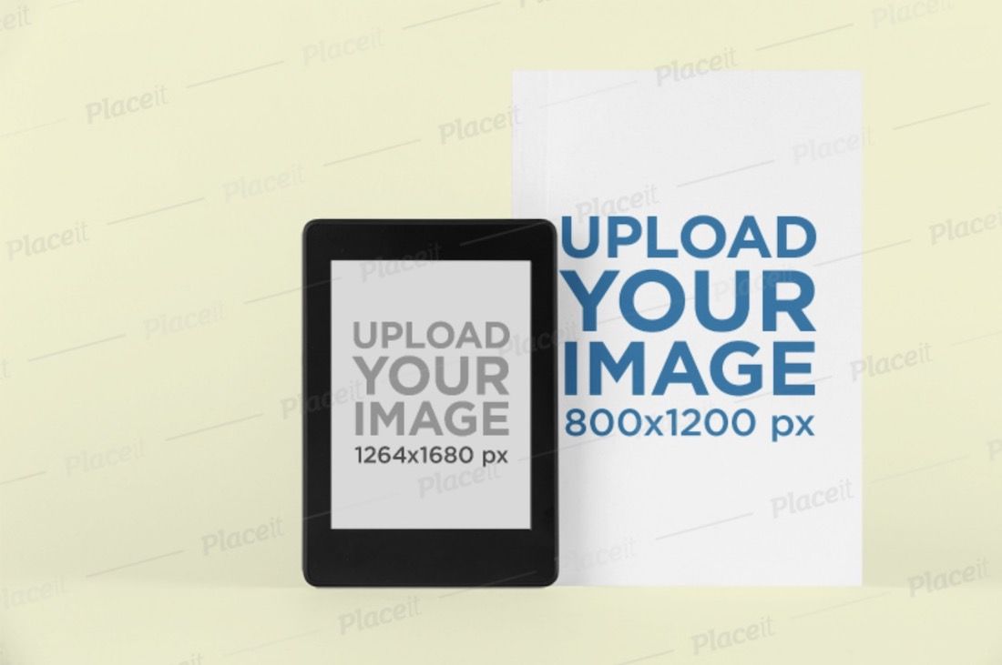 modell eines kindle paperwhite und eines physischen buchcovers