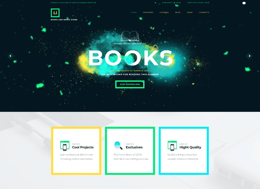 Lorem Ipsum-Books&MediaStoreのWordPressテーマ