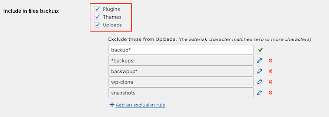 從 Google Drive WordPress 備份中排除文件 Excluding files from a Google Drive WordPress backup