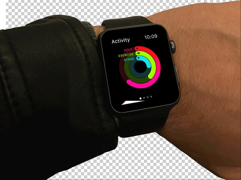 Apple Watch am männlichen Handgelenk