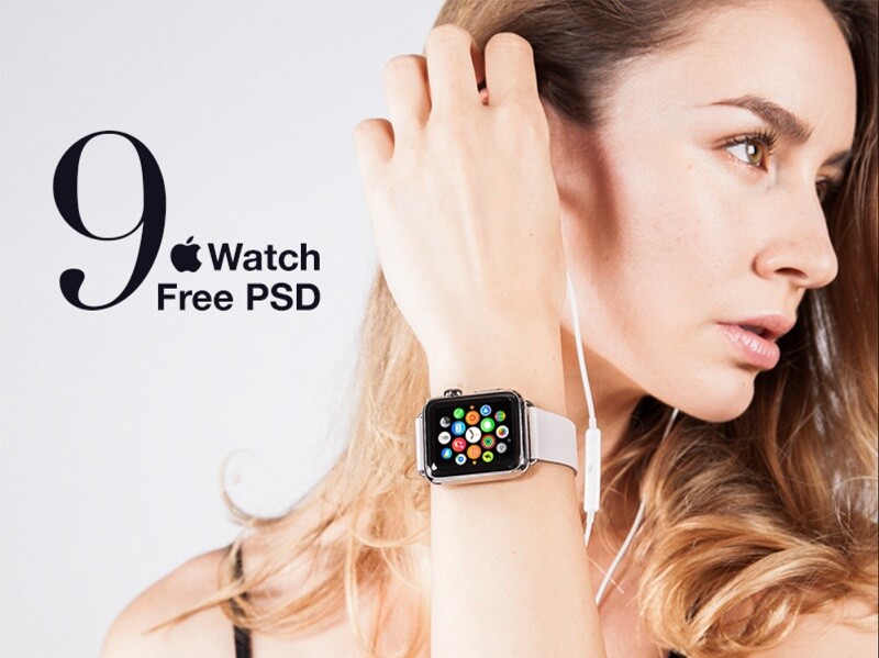 Sammlung von Mädchen mit Apple Watch