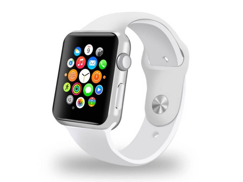 Weiße Apple-Uhr