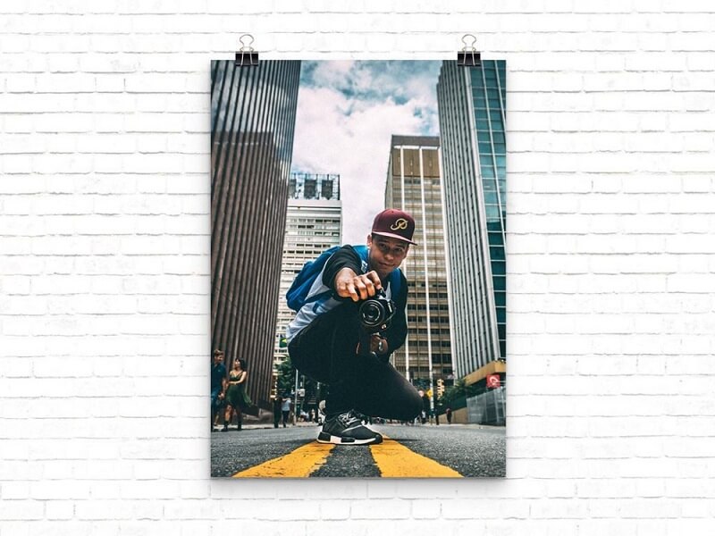 Sauberes Poster an der Wand
