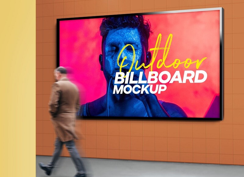 Außenwerbung an der Wand befestigte Plakatwand