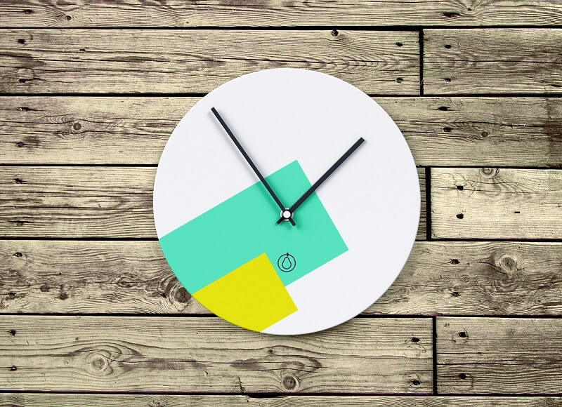 Wanduhr in runder Form