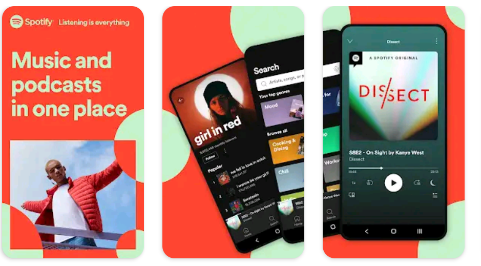 Melhores aplicativos gratuitos de streaming de música do Spotify para Android