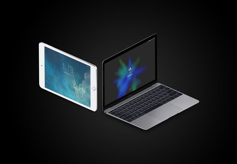Isometrisches iPad und MacBook Pro