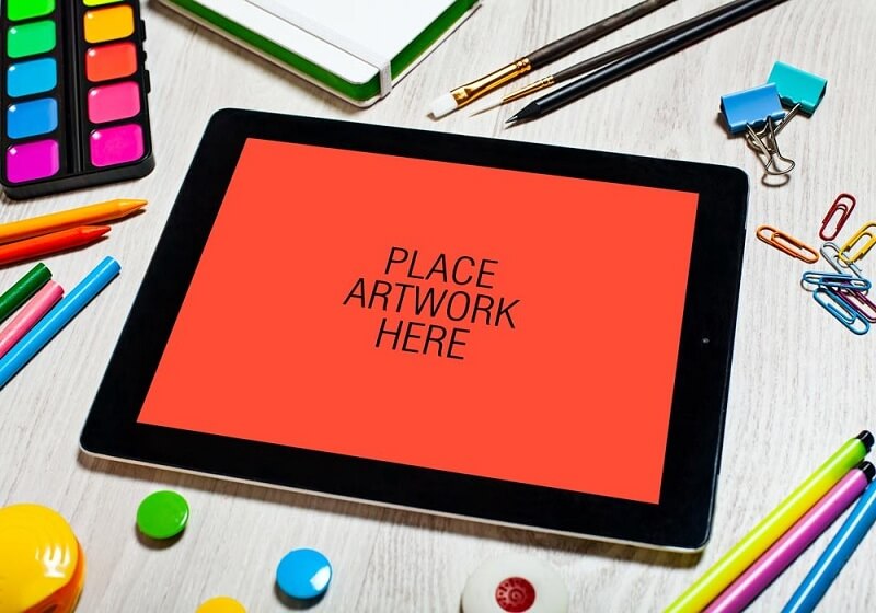 Künstlerischer Arbeitsplatz iPad
