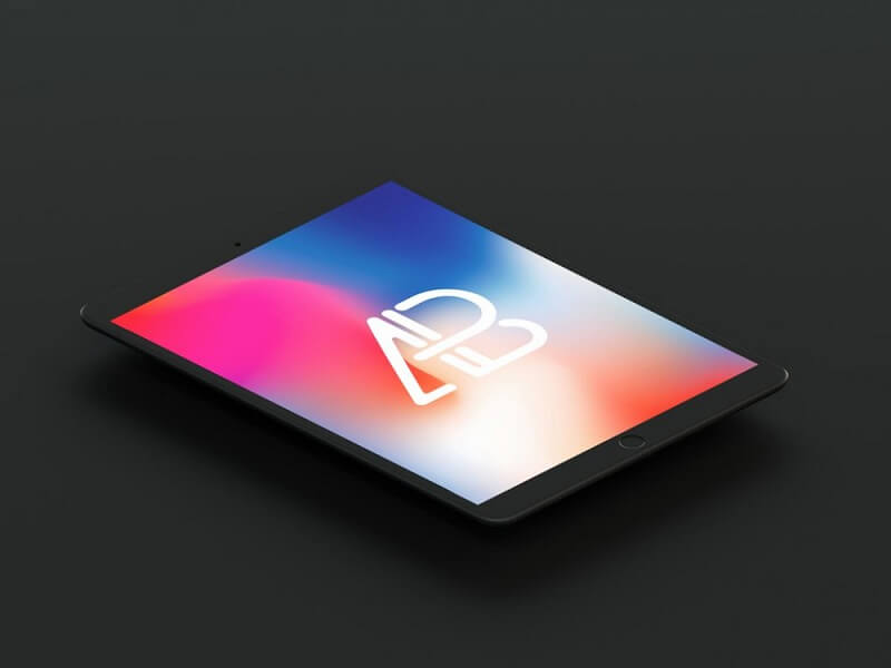 Schwebendes mattschwarzes iPad Pro