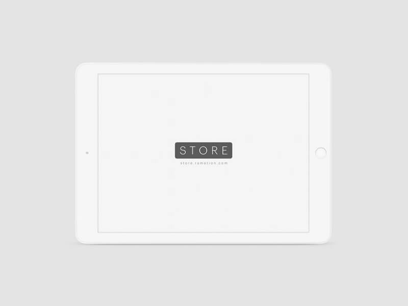 iPad im weißen Ton-Stil