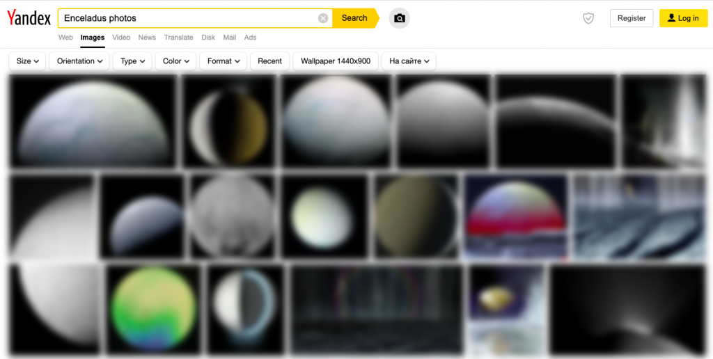 Yandex Ricerca immagini e immagini correlate