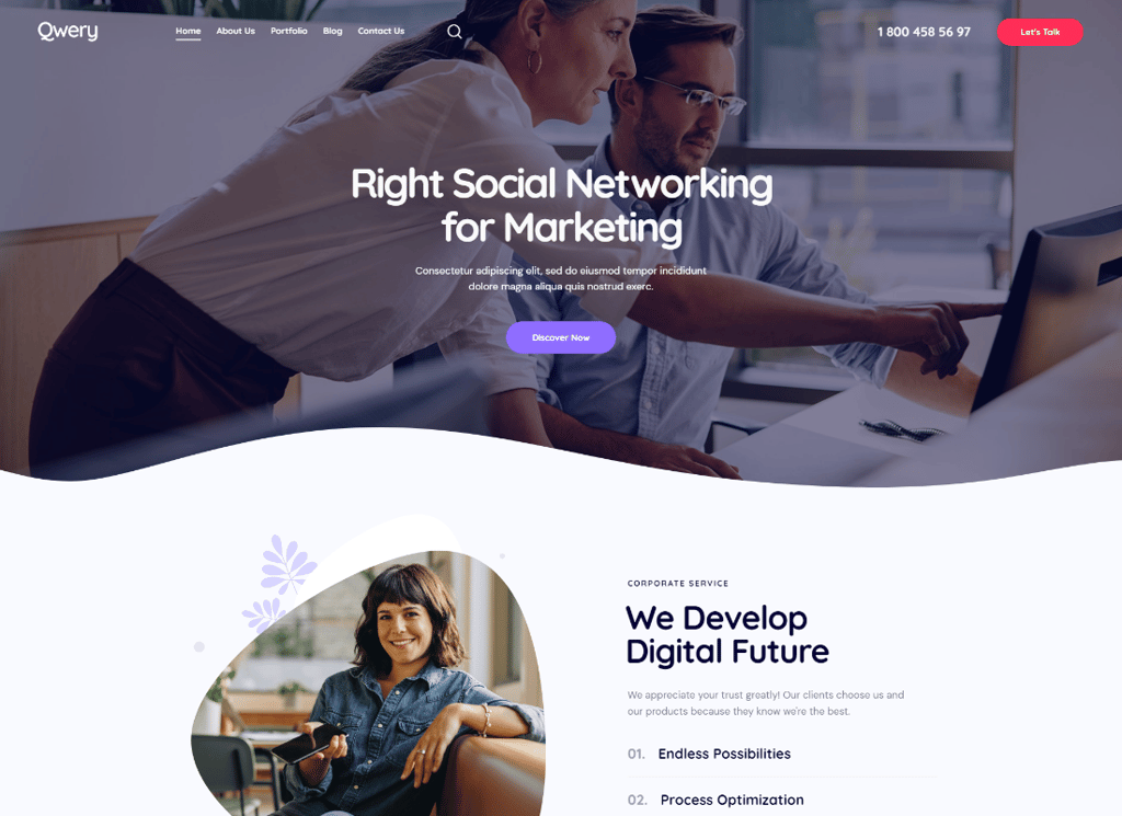 Qwery - Tema WordPress pentru afaceri multifuncțională