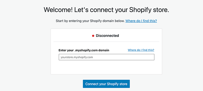 Adresa URL a magazinului dvs. Shopify