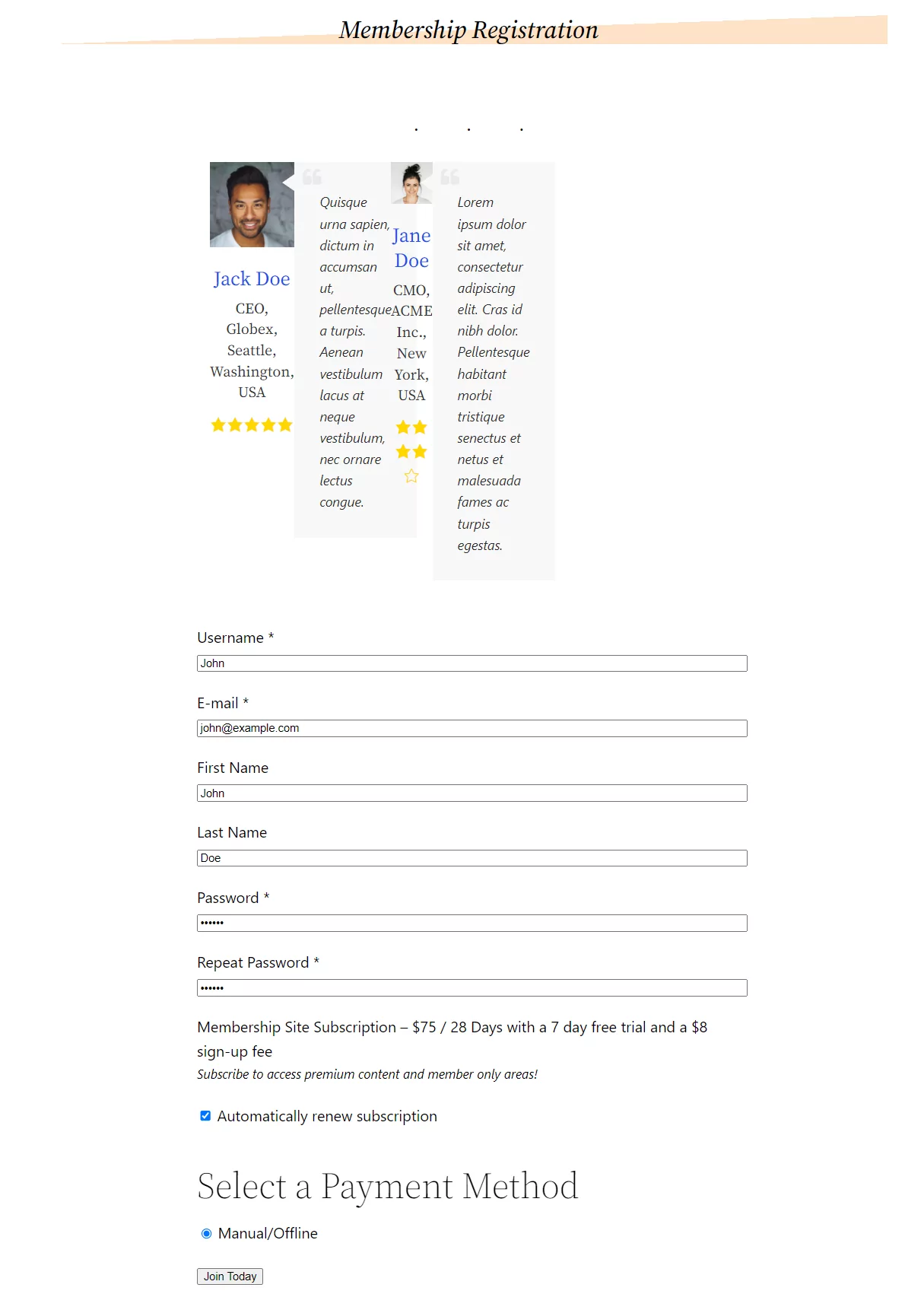 Testimonial Slider-Vorschau