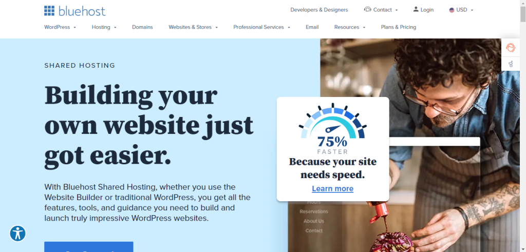 Servicio de alojamiento Bluehost