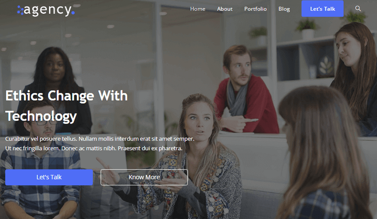 Motyw WordPress OceanWP dla agencji internetowej