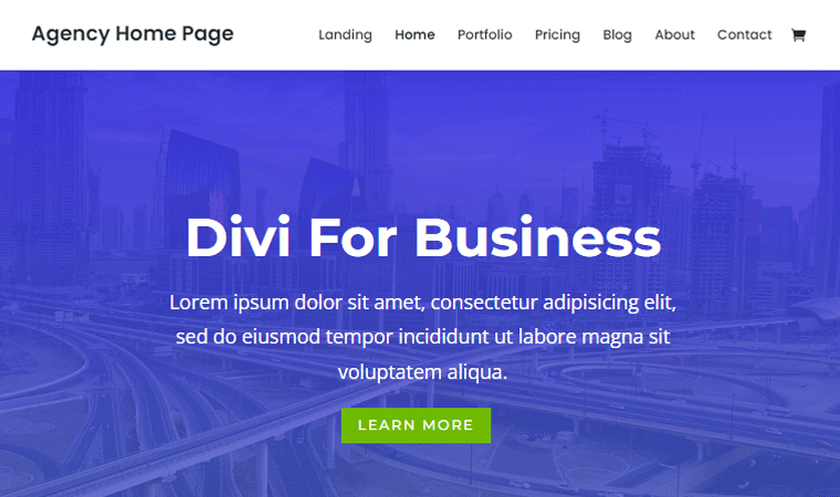 Motyw agencji Divi dla kreatywnej strony internetowej