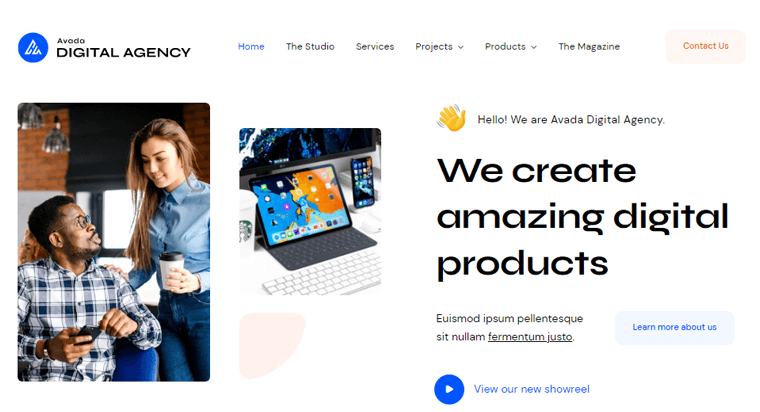 Motyw Avada WordPress dla kreatywnej strony internetowej