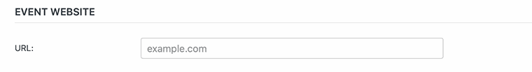 Etkinlik Web Sitesi URL'sini Dahil Et