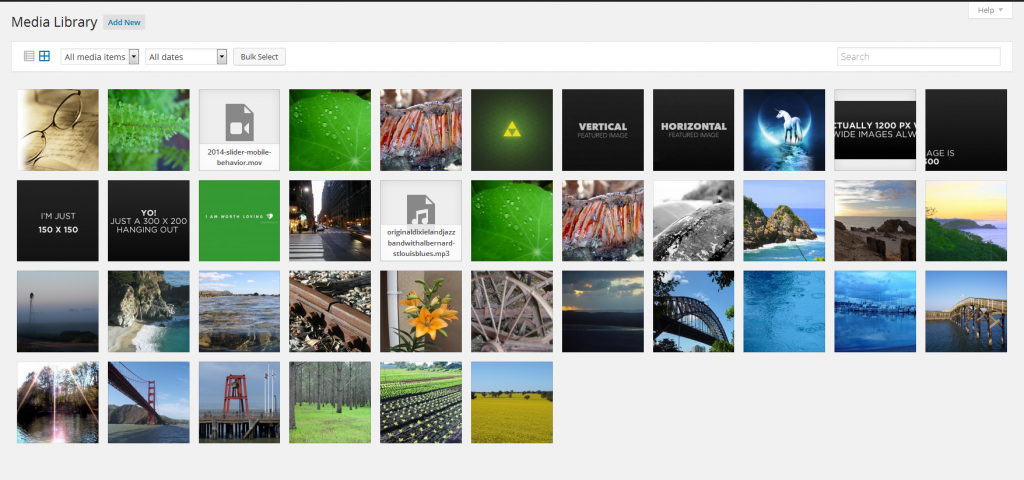 WordPress メディア