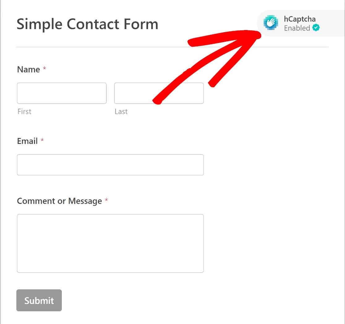wpforms キャプチャが有効