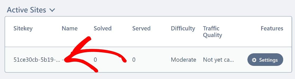 hcaptcha デフォルト サイトキー