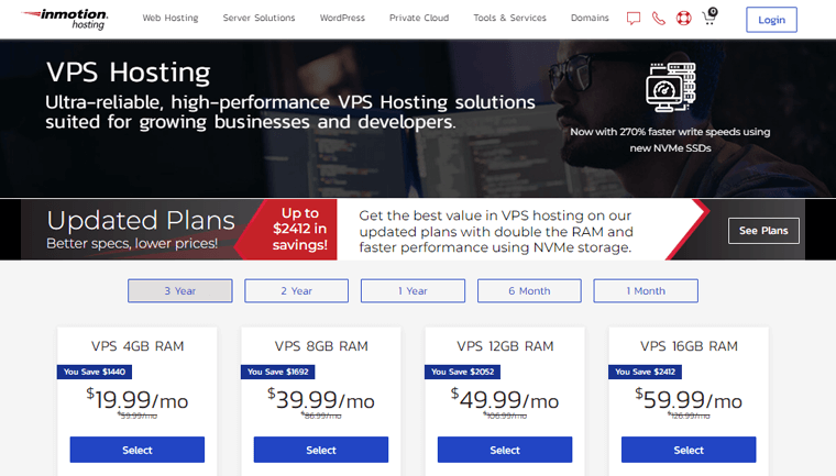 Contoh Biaya Hosting VPS InMotion Hosting