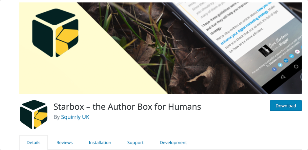 Starbox Wordpress-Autoren-Bio-Plugin