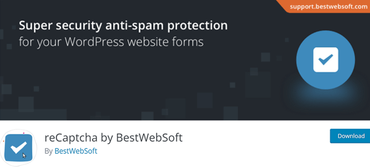 reCaptcha WordPress المكونات الإضافية للتعليقات المضادة للبريد العشوائي
