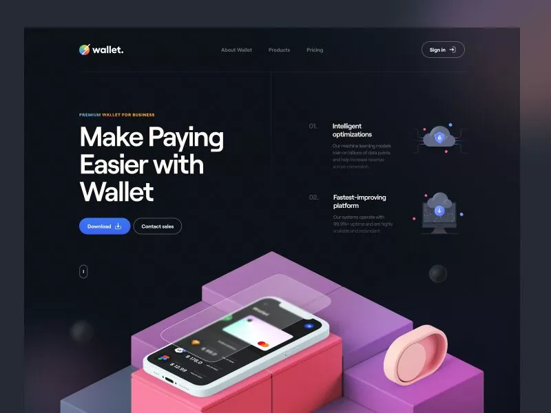 wallet-mobile-application-with-3D-elements