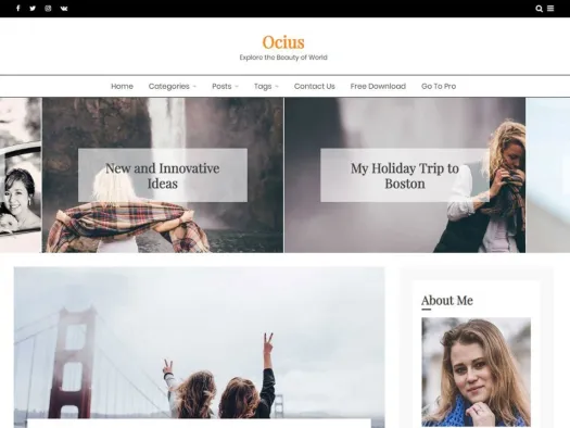 7 temi WordPress più veloci per i blogger nel 2021 ocius Fastest WordPress Theme