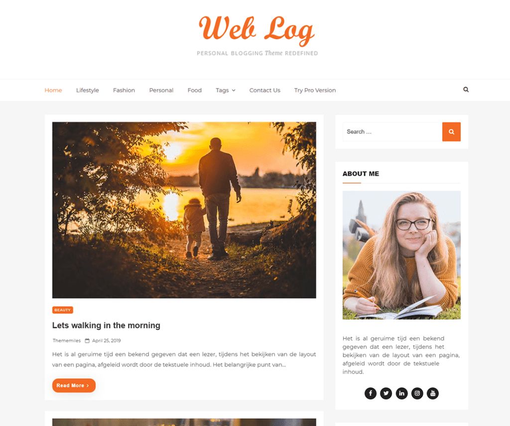 7+ En İyi Duyarlı WordPress Temaları 2021 Weblog Responsive WordPress Theme