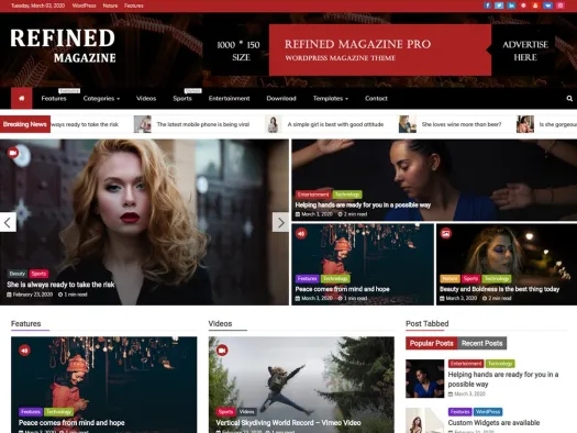 7+ En İyi Duyarlı WordPress Temaları 2021 Refined Responsive WordPress Theme