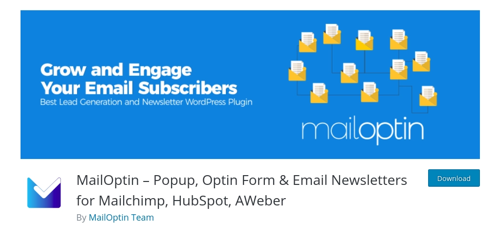 7 cele mai bune pluginuri pentru buletinul informativ Wordpress pentru a dezvolta marketingul prin e-mail mailoptin-wordpress newsletter plugins