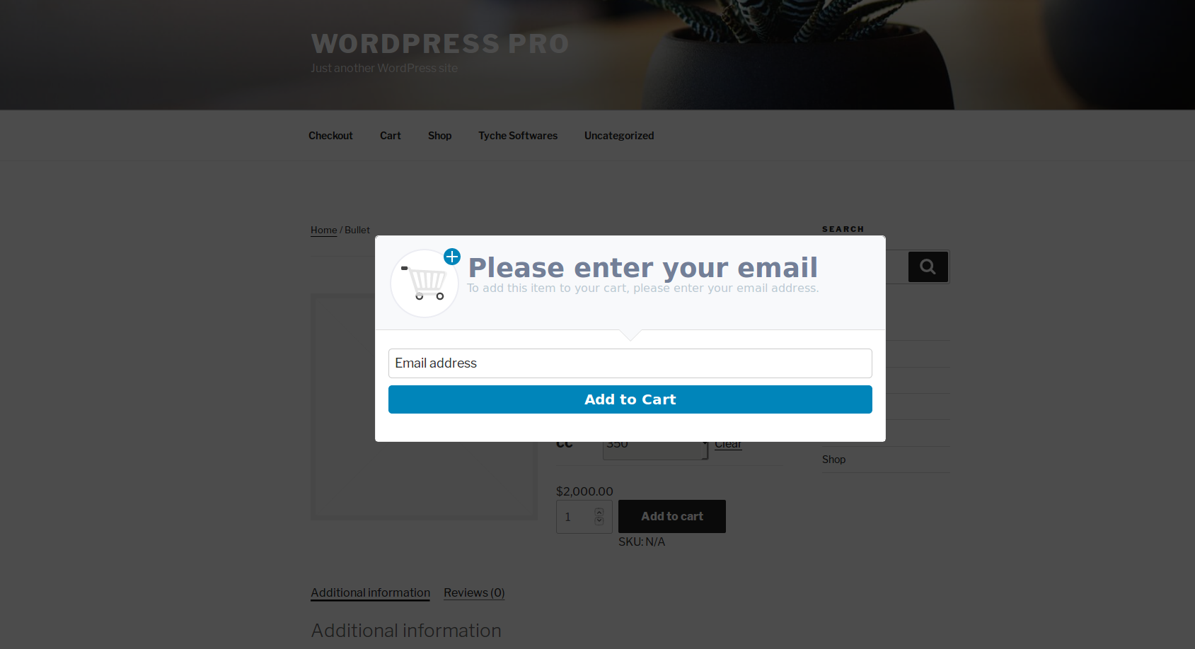 Acquisisci l'indirizzo e-mail del visitatore prima della pagina di pagamento con il plug-in WooCommerce Abandoned Cart Pro 9 Capture Visitor Email Address before Checkout page with WooCommerce Abandoned Cart Pro plugin - Tyche Softwares