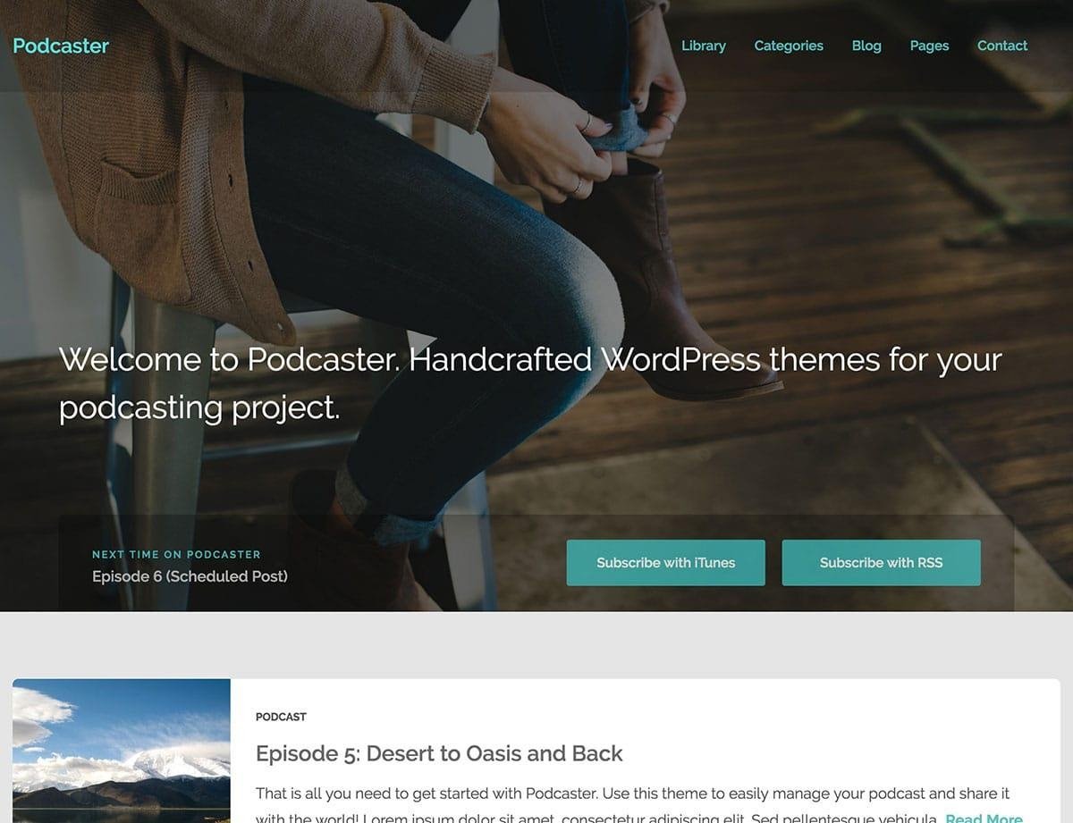 10 лучших тем WordPress для подкастов 2021 года Podcaster-Best podcast wordpress theme