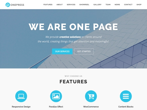 2021 年超过 15 个适用于商业网站的最佳免费 WordPress 主题 Business Theme OnePress